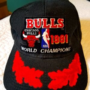 Chicago Bulls 1991 NBA championship hat.